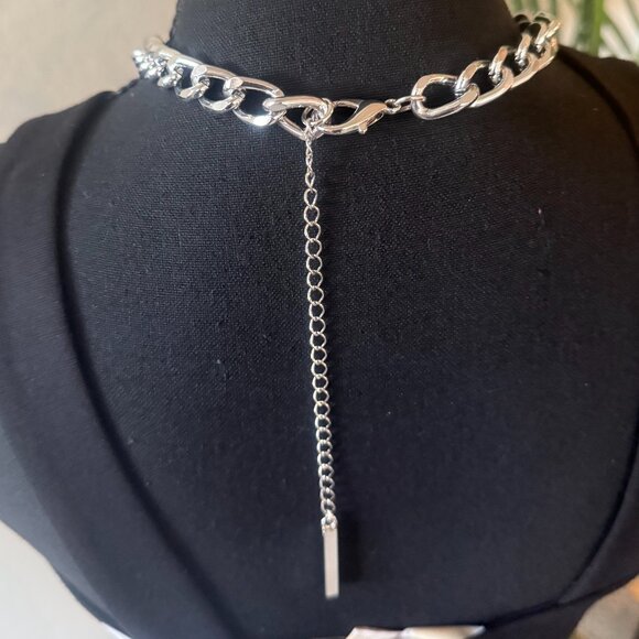 Michael Kors Black Sleeveless Mini Dress with Silver Neck Chain - Picture 8 of 9